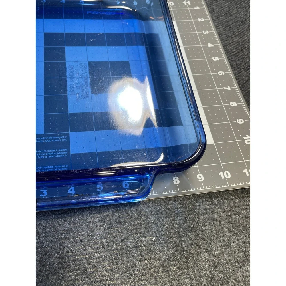 Anchor Hocking Cobalt Blue Glass Baking Dish 2 Quart Rectangular 8x11.5x2 USA